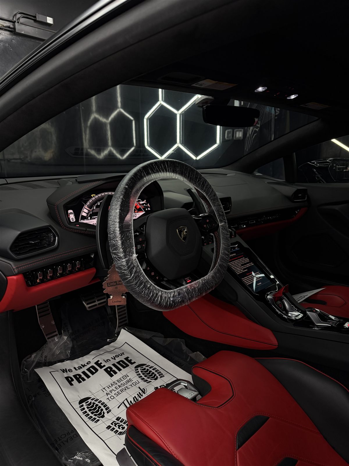 Detailed Lamborghini interior